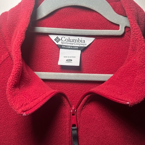 Columbia‎ Red Benton Springs Full Zip Fleece Jacket Size 2X EUC - Picture 4 of 6